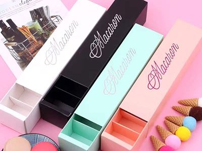 Boîte d'emballage en carton pour macaron/chocolat/cookie
